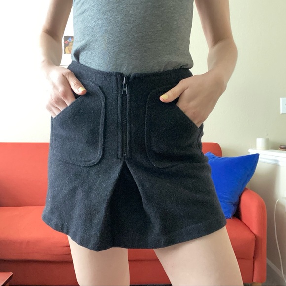 Gap Virgin Wool Retro Mini Skirt Vintage - Picture 4 of 5
